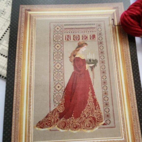 Celtic Christmas Counted Cross-stitched No. 32 Lavender & Lace Original Creative - Picture 3 of 10